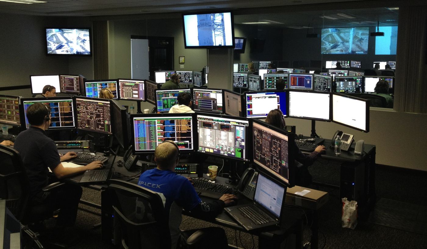 Monitoring room with real operators
